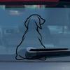 Funny Dog Moving Tail Car Sticker WindowWiper Decals Dog Sticker Car Rear StickerWiper Tail Decals Windshield Interesting