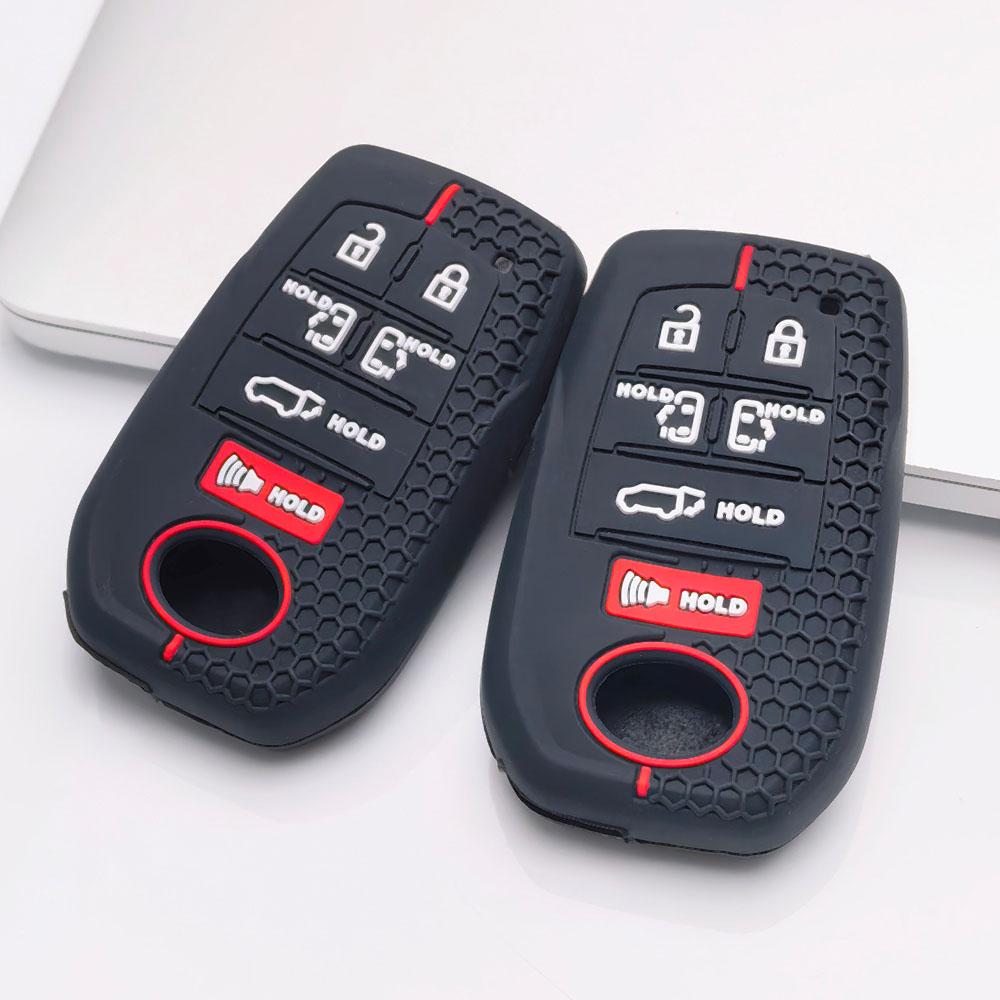 Premium Honeycomb Silicone Smart Key Cover Fit Toyota Sienna Highlander Venza Grand Highlander Anti-Scratch Guard Shockproof Protection