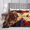 Ryomen Sukuna Velvet Throw Blanket Jujutsu Kaisen Anime Blanket for Sofa Travel Lightweight Bedspread,