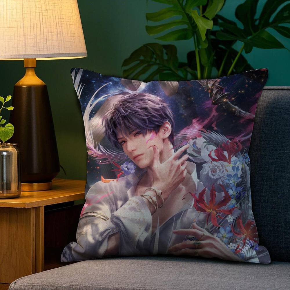 R-Rafayel Love D-Deepspace Pillow Case Sofa Living Room Bedroom Double-sided Printing Square Cushion Nap Time Cushion Cover