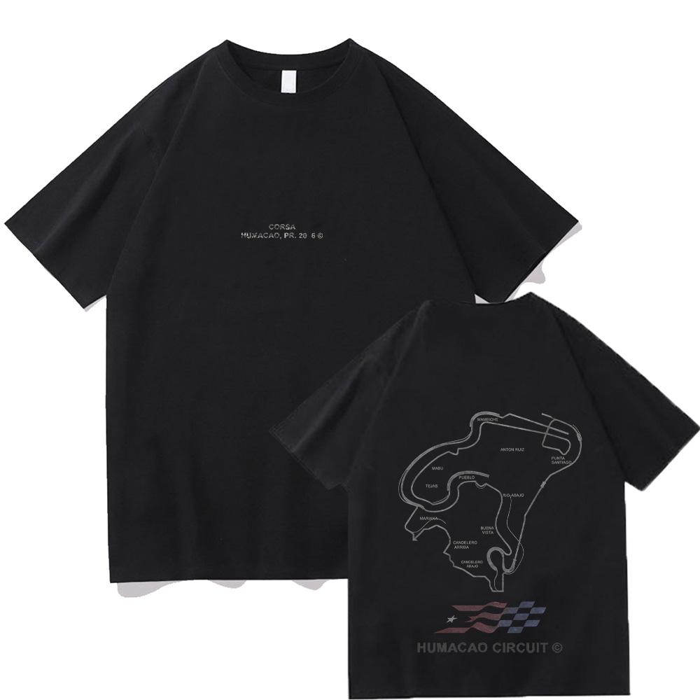 Eladio Carrion Vintage T-shirt Eladio Carrión CORSA Tee Summer Men Women Cotton Hip Hop Street Crewneck T Shirt XS чёрный
