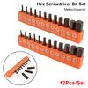 12Pcs S2 Alloy Steel Hex Screwdriver Bit Set  For DIY Home Projects Work Sites