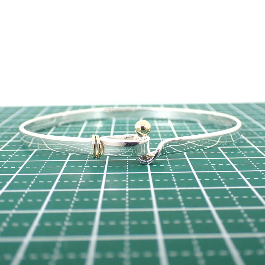[Pre-owned] TIFFANY 925/750 Hook & Eye Bangle/j64-5