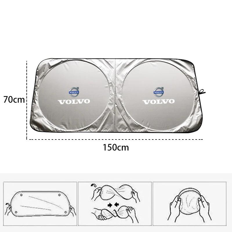 Car Windshield Sun Shade Visor UV Protection Shield For Volvo V60 V40 XC90 S60 C30 XC60 V50 V70 S90 XC40 S80 T6 V90 EX30 C40 S40