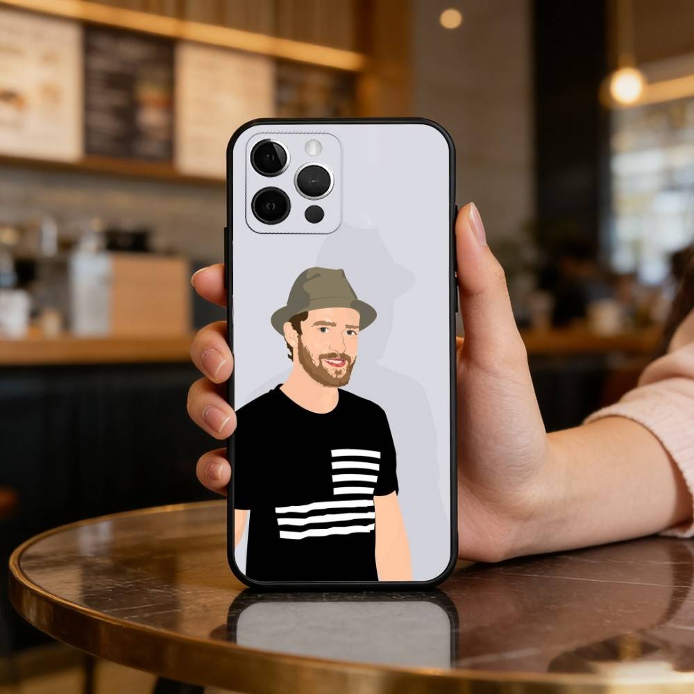 

Singer Justin T-Timberlake Phone Case For iPhone 17,16,15,14,13,12,11 Plus,Pro Max,Soft Silicone Black Cover iPhone16e