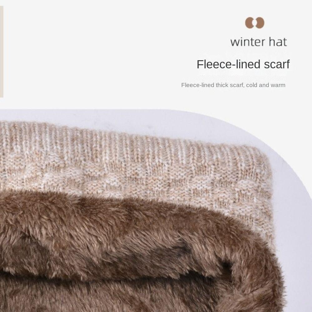 2PCS/Set Soft Knitted Hat Warm Beanie Cap Gift Women Hats Scarfs Set  for Women