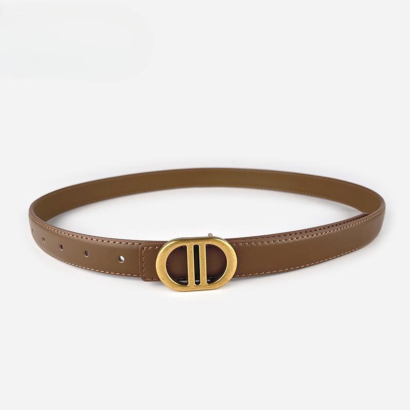 Simple Casual and Versatile Jeans Women's Belt Cowhide Leather with Casual Pants Jeans Women's Belt