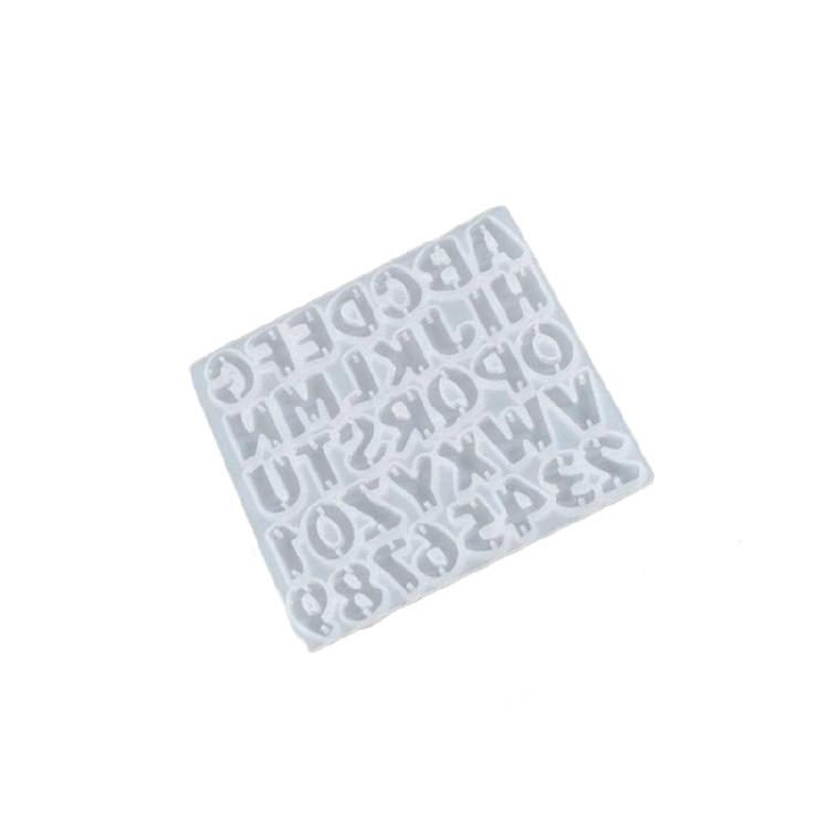 Professional Grade Silicone Charm Mold With Alphabets Number Cutout Designs Bracelet Earring Pendant Mold