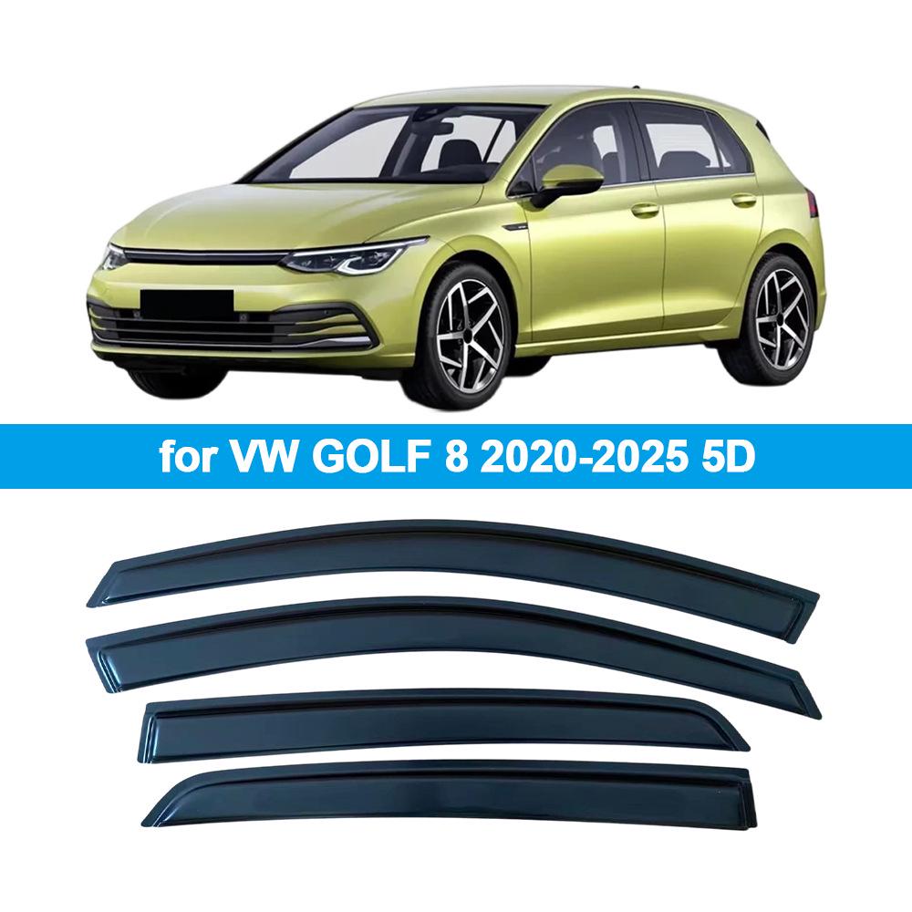 Volkswagen VW GOLF 8 2020-2025 Rain & Sun Visors: Thickened Side Window Deflectors