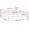 3131153 vidaXL Lit à sommier tapissier et matelas Gris clair 180x200cm Velours