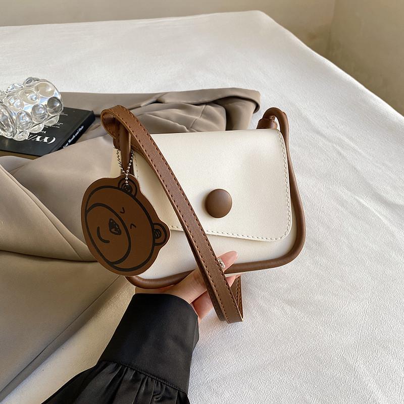 

Elegant Korean Style Crossbody Bag For Women Medium Size Small Square Handbag In Four Colors білий