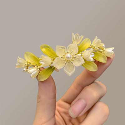 Super Fairy Flower Hairpins Side Clips Pearl Headpieces for Women Girls Daily Hair Jewelry Bride Wedding Hairclips Fashion
