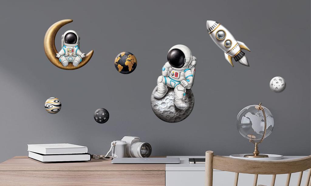 Dekoracja Ścienna Naklejki Kolekcja Astronauta