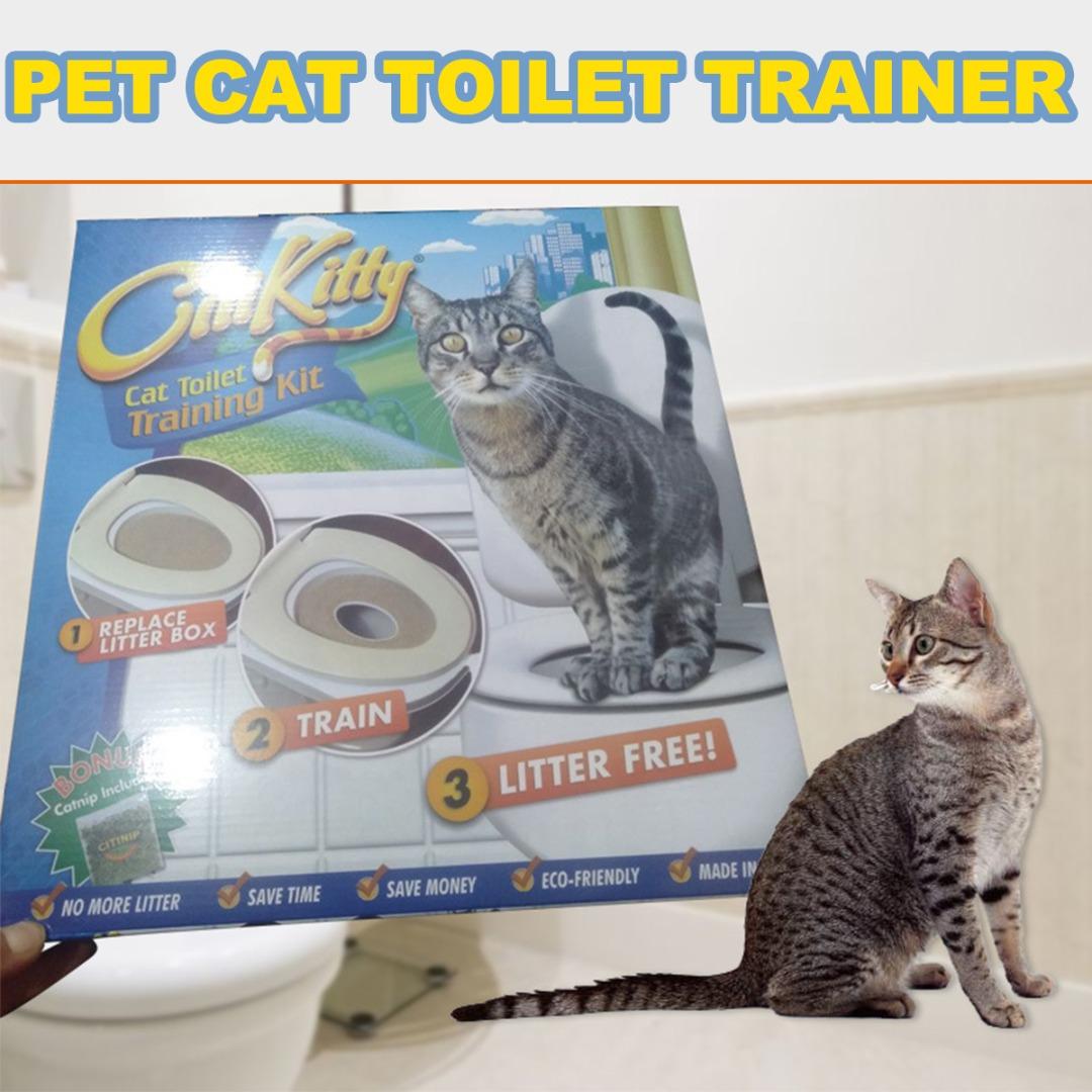 

Aidier Набор для приучения к туалету для кошек, ящик для приучения к туалету для домашних животных, коврик, поднос, горшок для котенка, сиденье для мочи