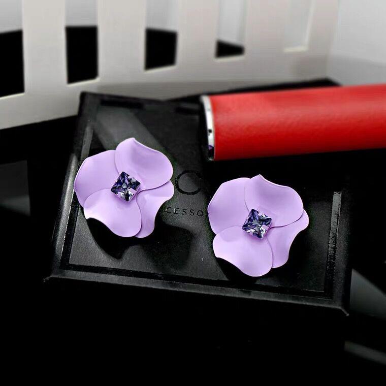 Blaue Blumenohrringe: Einzigartiges, hochwertiges, dreidimensionales Design, modisch und vielseitig.