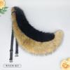 Fascia per Capelli con Orecchie da Lupo Cane Cosplay Orecchie Coda di Bestia Accessori per Travestimento Festa Fascia Orecchie Lupo Dorso Nero Set Accessori Coda di Cane