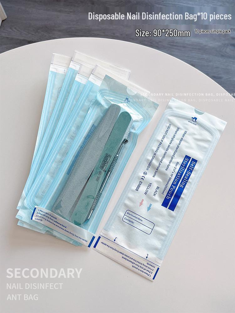 Self-Sealing Disposable Sterilization Bags for Nail Salons - Multi-Size Hygiene Tool Storage