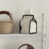 Milk Carton Shaped Facial Tissue Holder, Cute Tissue Storage Bag for Bedside Clutter & Private Items, Decorative Home Paper Box