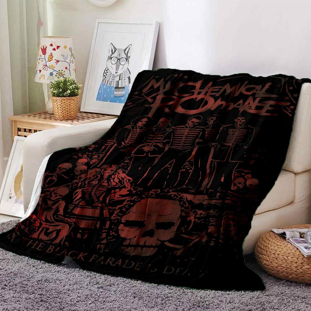 

1pc THE BLACK PARADE IS DEAD! Themed Printed Soft and Comfortable Home Blanket, Small Throw Blanket, Nap Blanket, Suitable as a Gift l090 80cmx120cm(31inx47in)