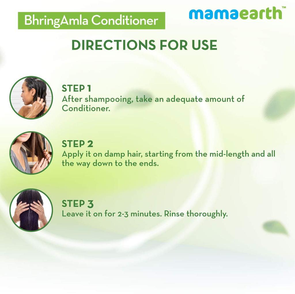 Mamaearth Bhringamla Conditioner 250 Ml Pack For Hair Fall Control Smooth Soft Hair Treatment