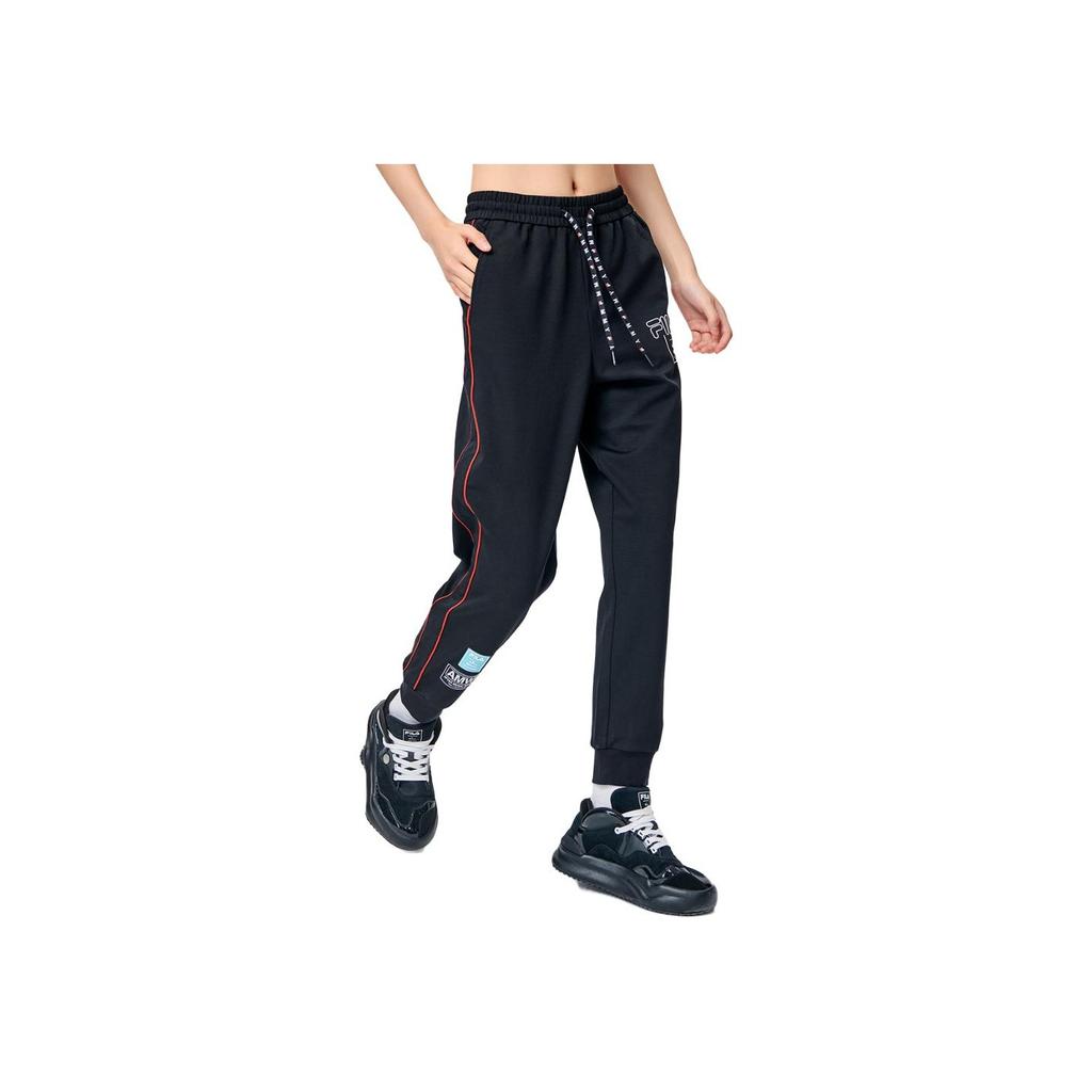 New Mihara Yasuhiro X FILA MIHARA YASUHIRO Collaboration Collection Knitted Sweatpants Women's Jet Black F11W133602F-BK