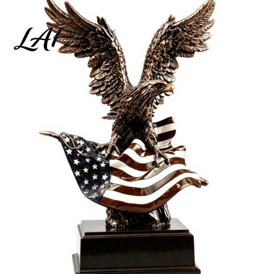 Strength Symbol for Reception Desk 250th Anniversary USA Eagle Statue Patriotic Resin Bald Figurine Independence Day Gift 1776–2026 250