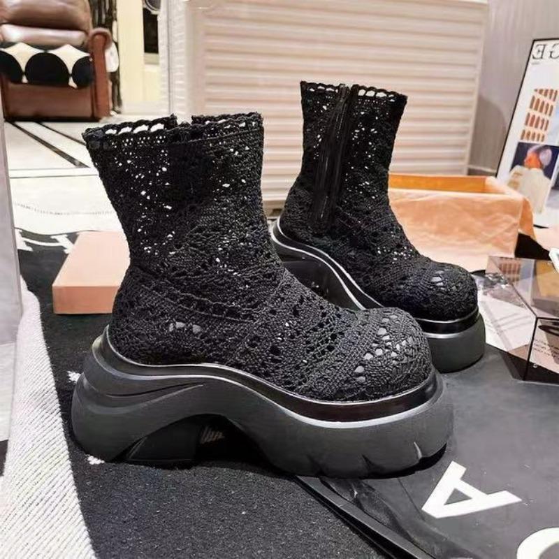 Women Platform Ankle Boots New Summer Shoes Designer 2025 Trend Cool Boots Sandals Chunky High Heels Shoes Woman Zapatos