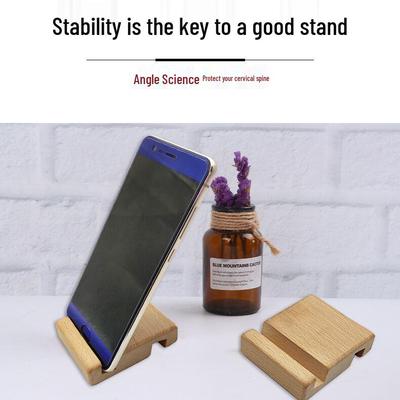 Solid Wood Mobile Phone & iPad Stand - Customizable Desktop Ornament Holder & Business Gift