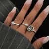 Minimalist Acrylic Rhinestone Open Ring for Women Korean Fashion Geometry Adjustable Knuckle Ring Party Jewelry Lady Gifts