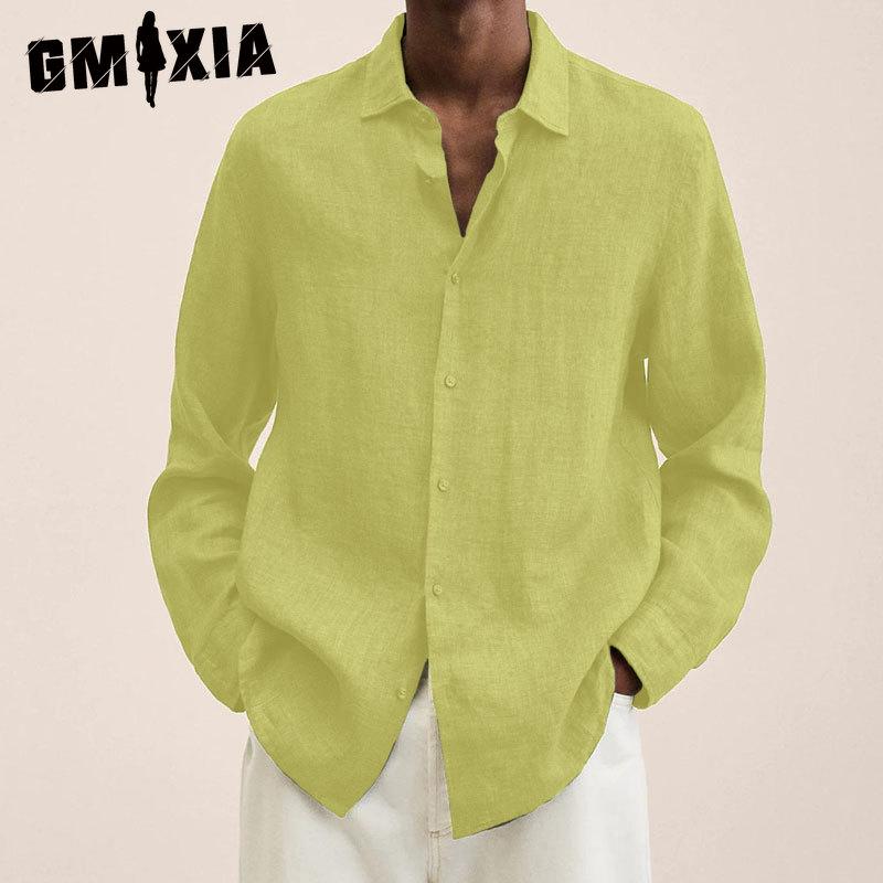 

Хлопковая футболка с длинным рукавом GMXIA, мужская модная свободная футболка с принтом «Сострадательная» XXXXXL жёлтый