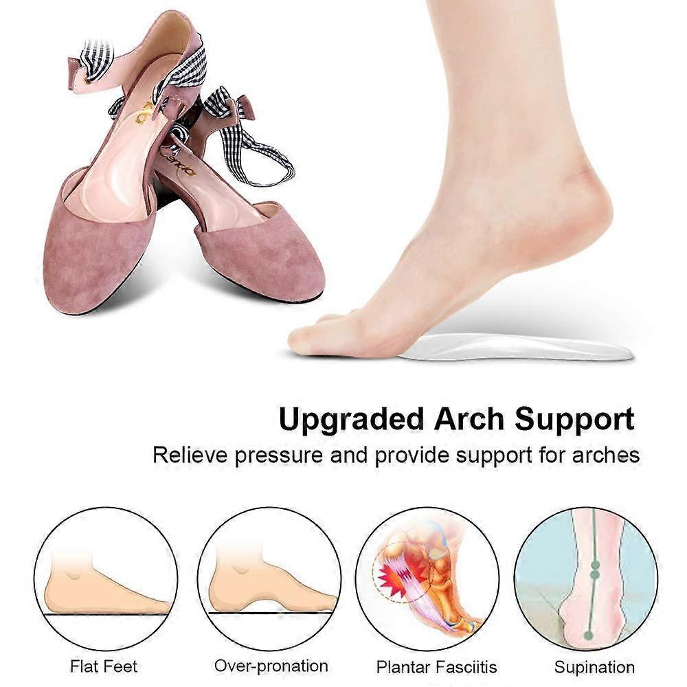 Flat Foot Arch Support Insoles, Flat Foot Corrector Metatarsal Cushion Pad Insert Orthotic Fits Plantar Fasciitis
