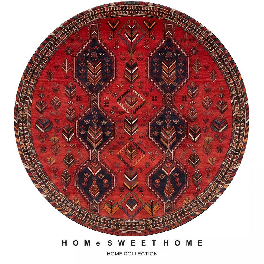 Persian Ethnic Style Round Living Room Carpet Water Absorption NonSlip Cold Blanket DirtResistant And Easy To Take Care Of Carpet Crystal Velvet