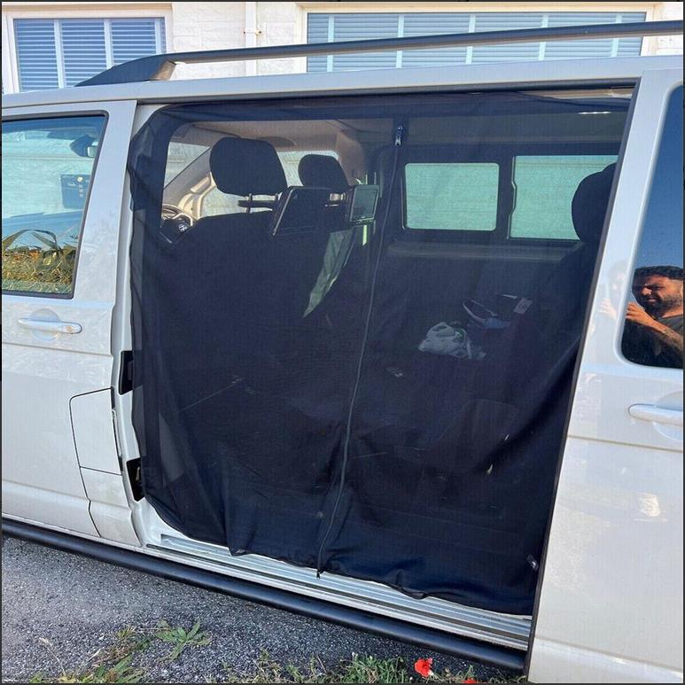 For Vw T5 T6 Sliding Door Magnetic Insect Mosquito Fly Screen Net Camper