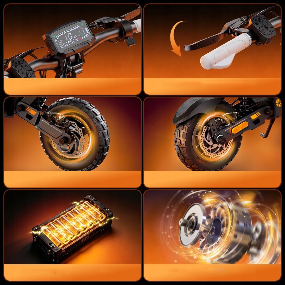 Electric Vehicle Foldable W10-DZ Off-Road 2026 10" 800W 40km 15Ah Up To 150KG with App