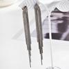 SUMENG 2024 New Gold Color Silver  Long Hanging Earrings Metal Tassel Ethnic Drop  for Women Fashion Jewelry Gifts