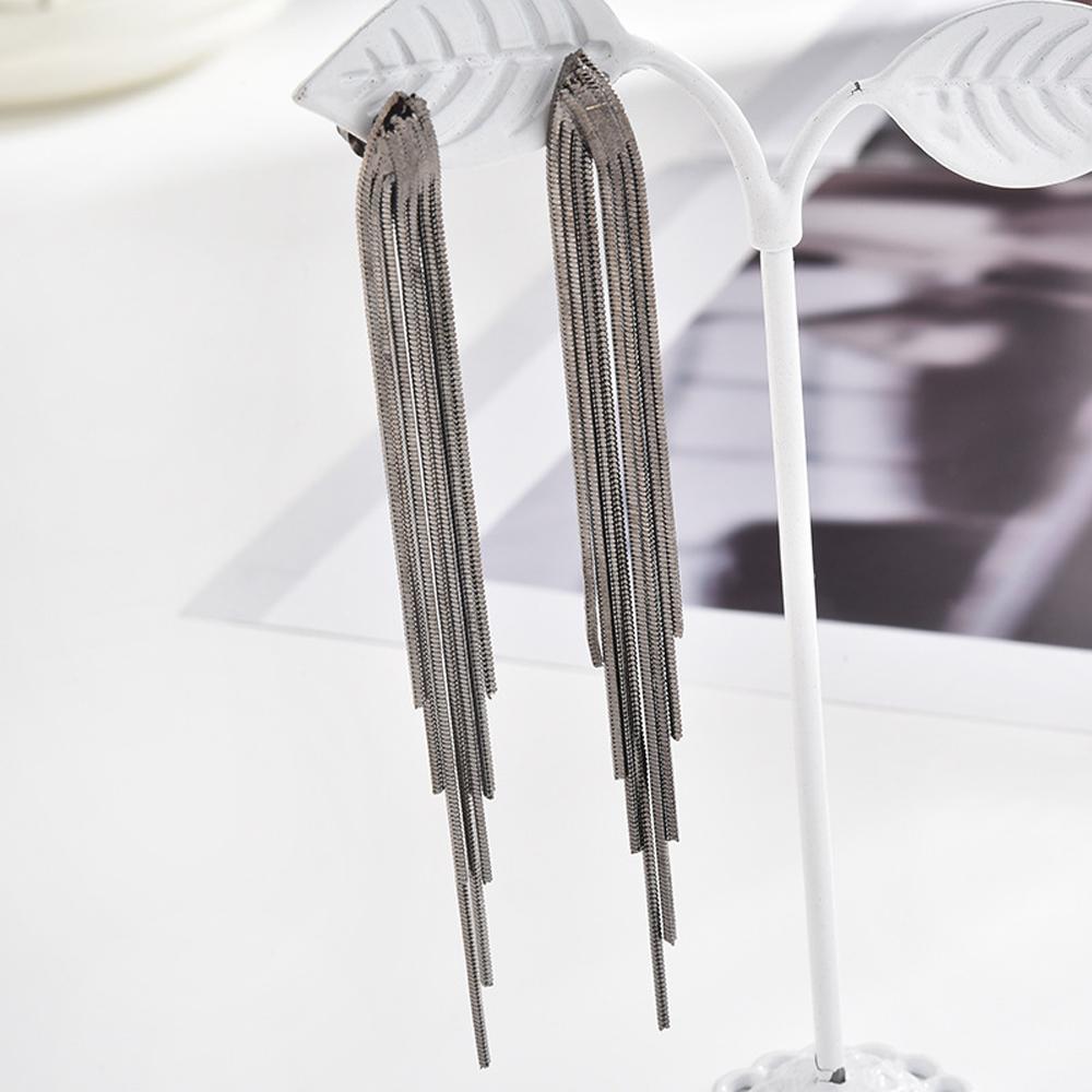 SUMENG 2024 New Gold Color Silver  Long Hanging Earrings Metal Tassel Ethnic Drop  for Women Fashion Jewelry Gifts