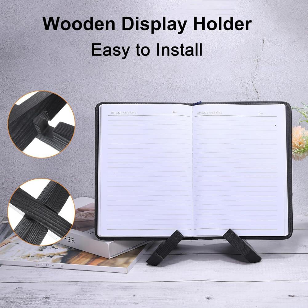 Kitchen Countertop Cookbook Shelf Recipe Stand Rustic Wooden Cookbook Stand for Recipe Display Holder High Stability for Cooking