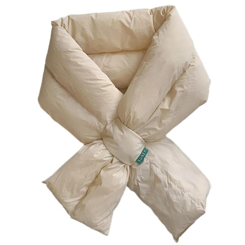 Sciarpa Collo Calda Invernale da Donna, Scaldacollo, Colore Unico, Leggera, Imbottita, Piumino, Sciarpe, Copricollo per Sci all'Aperto