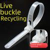Reusable Nylon Cable Ties with Black & White Plastic Buckle Fixings, Loose-Fitting Design
