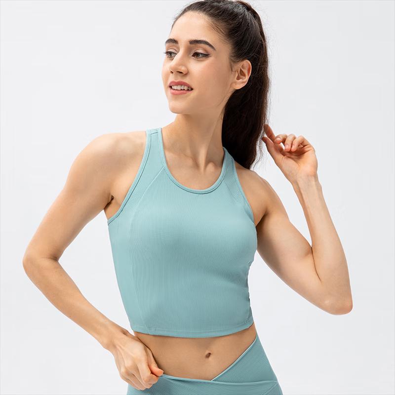 Женский спортивный топ-кроп для йоги с высокой поддержкой и встроенным бюстгальтером XL