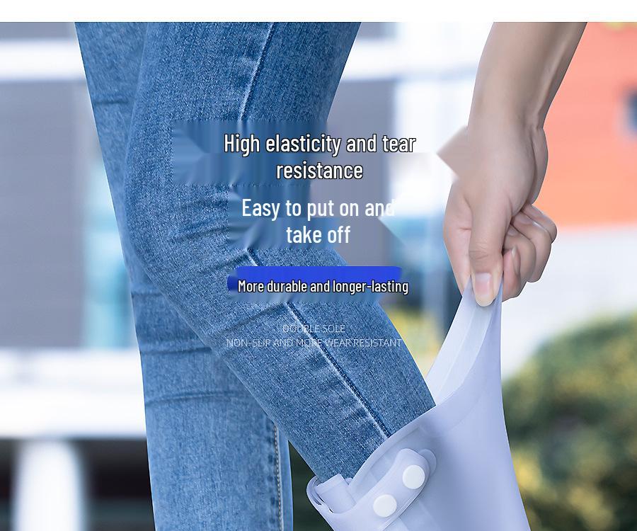 Herren Wasserdichte Rutschfeste Silikon Überschuhe - Langlebige, Verdickte Regenstiefel für Regentage