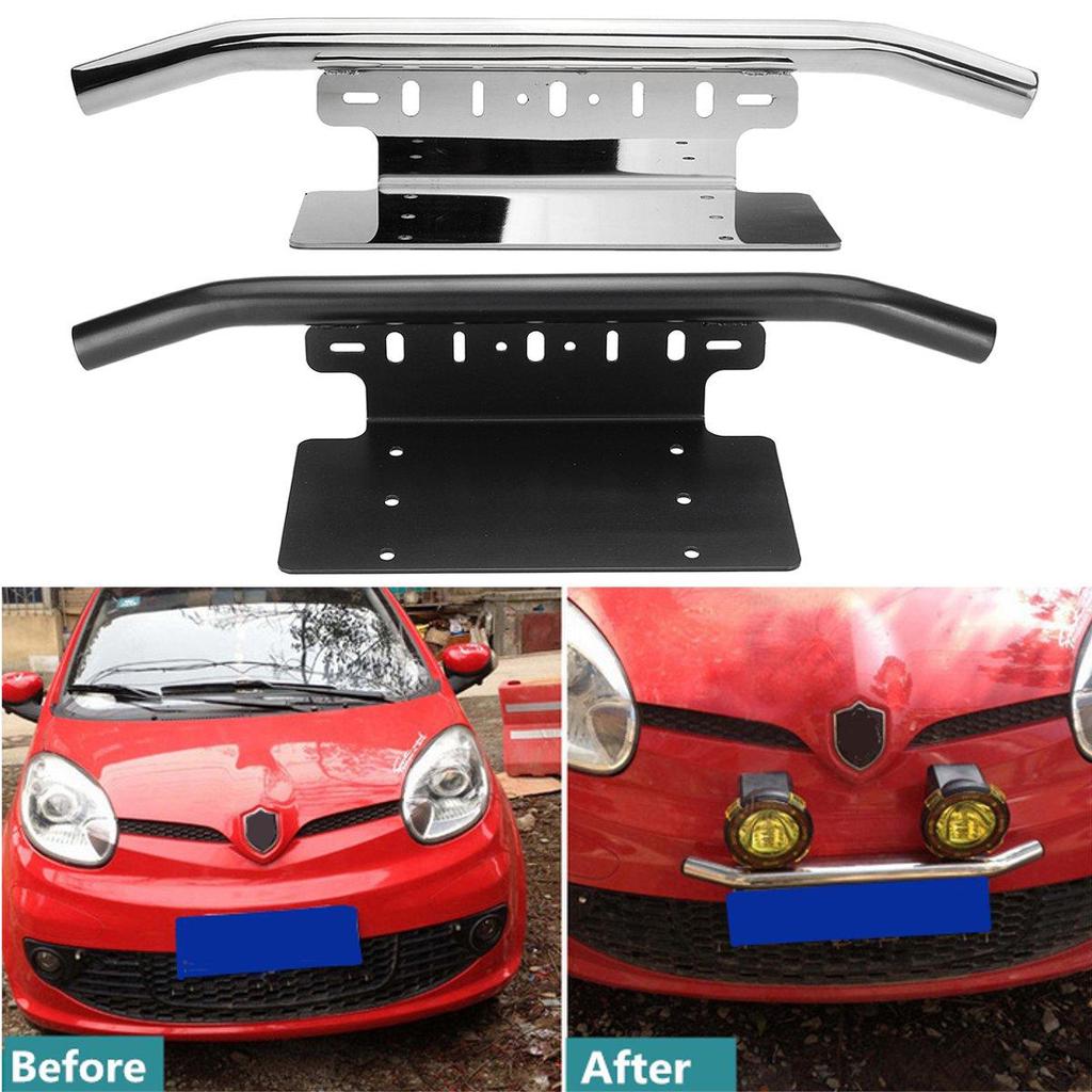 23/" Bull Bar Bumper License Plate Mount Bracket Silver 20/" 140W LED Work Light