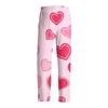 Men's Valentine's Day Printed Drawstring Long Pants Casual Pajamas