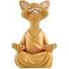 Cat Whimsical Buddha Figurine Meditation Yoga Collectible Home Decor Lover Gifts