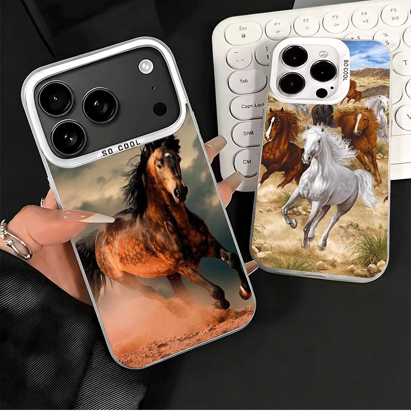 Ferghana Horse Animal Shockproof Phone Case for iPhone 17 Air 16 16E 15 Pro Max 14 Plus 13 Mini 12 Back Cover Anti Fall Fundas