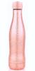GLACIAL Water Bottle, Vacuum Insulated Stainless Steel Bottle, 400ml, Heat/Cold, Carbonated OK, Sweden Glacial Golden Rose