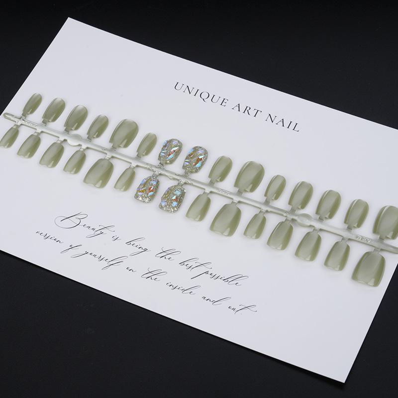 

Съемные накладки для ногтей со стразами «Кошачий глаз» - Свежий, осветляющий кожу носимый нейл-арт