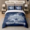 Custom Bedding Set Dallas Cowboys Pattern, Print Name Text 1 Duvet Cover plus 2 Pillowcases Home Textile