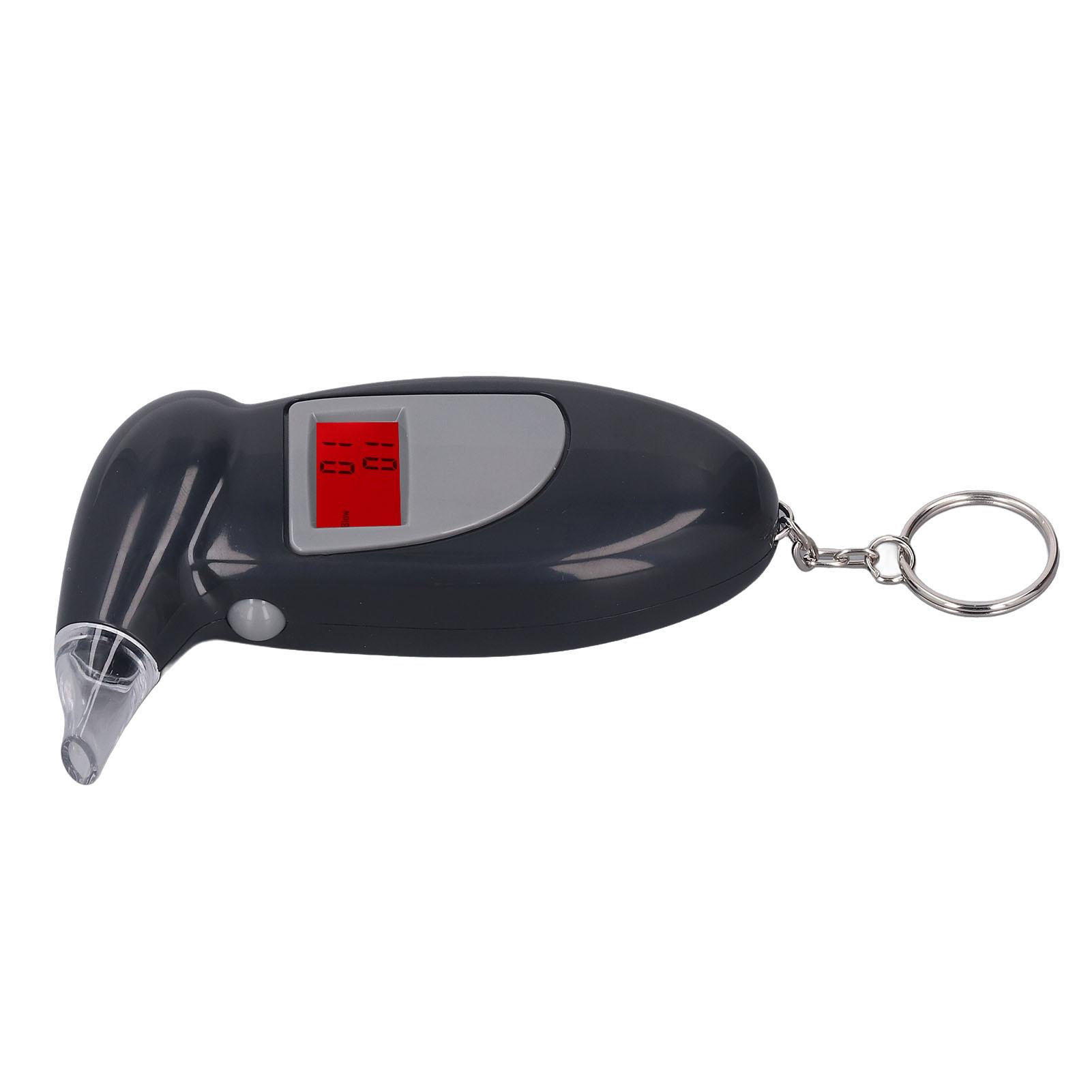 Digital Display Breath Tester Portable Breath Tester with Replacement Blowing Nozzles for Drivers Home Use
