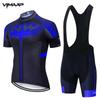 Mens Cycling Jersey Set Short Sleeve Breathable Mesh Bike Apparel Ride
